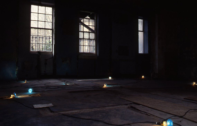 David Ward, Night Light, installation view, mixed media, 1993